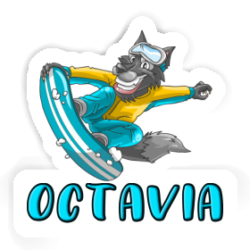 Octavia Autocollant Snowboardeur Image