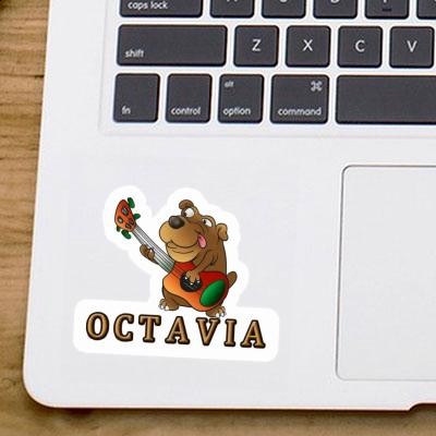 Guitar Dog Sticker Octavia Notebook Image