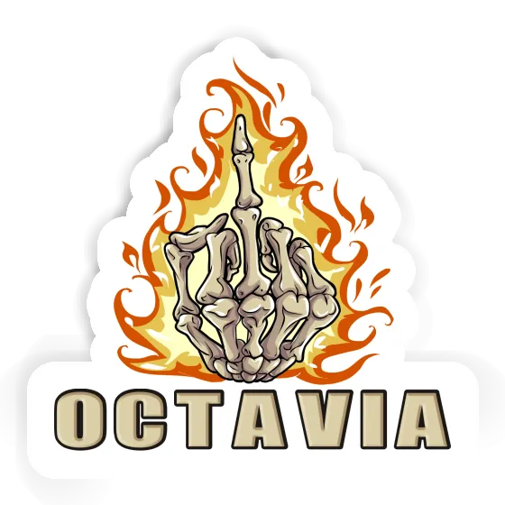 Doigt du milieu Autocollant Octavia Notebook Image