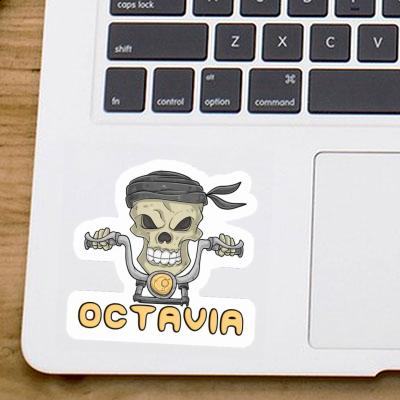 Octavia Autocollant Motard Laptop Octavia Autocollant Motard Laptop Image