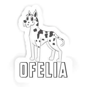 Ofelia Autocollant Chien Grand Danois Image
