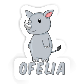 Autocollant Rhinocéros Ofelia Image