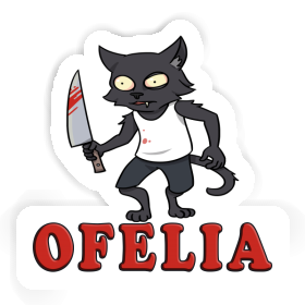 Ofelia Aufkleber Psycho-Katze Image