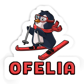 Skifahrerin Aufkleber Ofelia Image