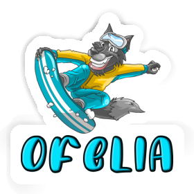 Ofelia Autocollant Snowboardeur Image