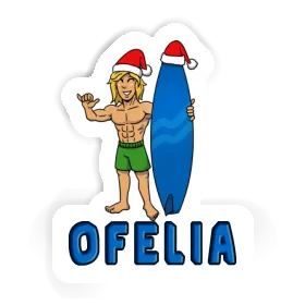 Weihnachtssurfer Aufkleber Ofelia Image