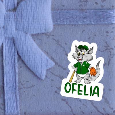 Aufkleber Ofelia Baseball-Katze Notebook Aufkleber Ofelia Baseball-Katze Gift package Image
