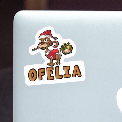 Autocollant Chat de Noël Ofelia Laptop Image