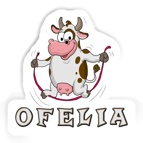Aufkleber Ofelia Fitness-Kuh Notebook Image
