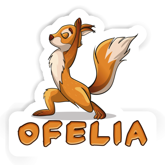 Aufkleber Yoga-Eichhörnchen Ofelia Aufkleber Yoga-Eichhörnchen Ofelia Image