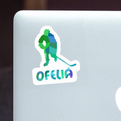Autocollant Ofelia Joueur de hockey Laptop Image