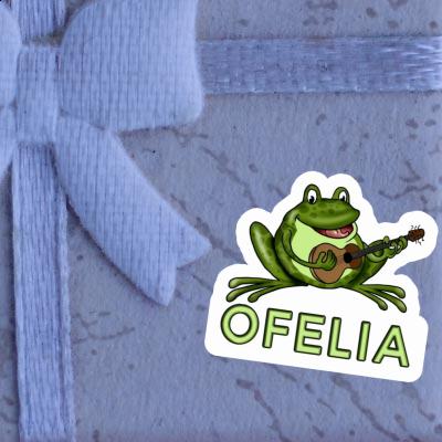 Grenouille à guitare Autocollant Ofelia Notebook Image