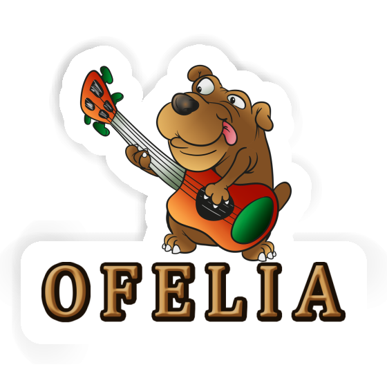 Chien guitariste Autocollant Ofelia Image