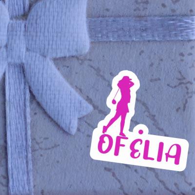 Ofelia Sticker Golfer Notebook Image