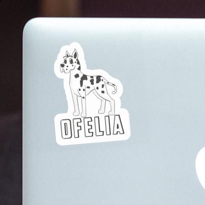 Ofelia Autocollant Chien Grand Danois Image