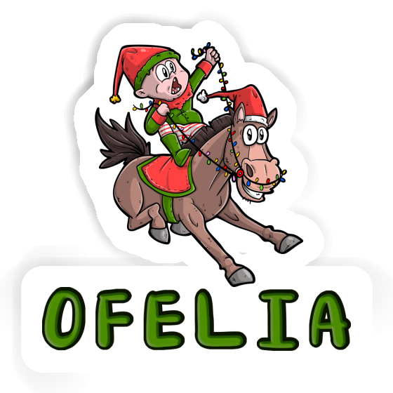 Ofelia Autocollant Cheval de Noël Notebook Image