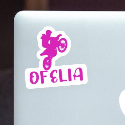 Ofelia Sticker Motocross-Fahrer Notebook Image