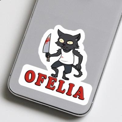 Autocollant Chat psychopathe Ofelia Notebook Image