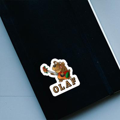 Sticker Guitar Dog Olaf Notebook Sticker Guitar Dog Olaf Gift package Image