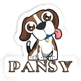 Pansy Sticker Beagle Image