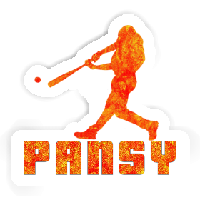 Baseball Player Sticker Pansy Image