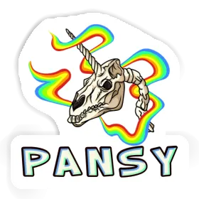 Pansy Sticker Skull Image