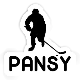 Pansy Sticker Hockey Player Image