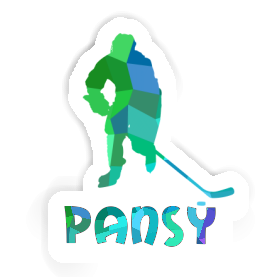 Pansy Aufkleber Eishockeyspieler Image