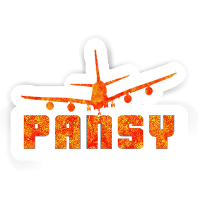 Pansy Sticker Flugzeug Image