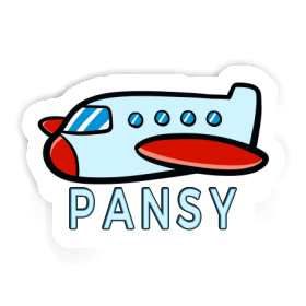 Sticker Pansy Plane Image