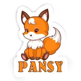 Fox Sticker Pansy Image