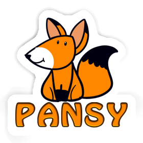 Pansy Sticker Fox Image