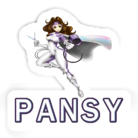 Sticker Pansy Hairdresser Image