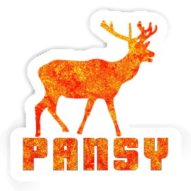 Pansy Sticker Deer Image