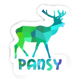 Sticker Deer Pansy Image