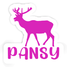 Deer Sticker Pansy Image