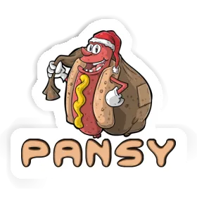 Sticker Hot Dog Pansy Image