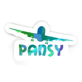 Pansy Sticker Flugzeug Image