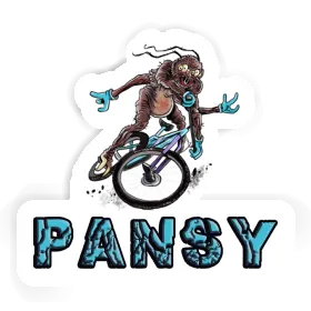 Pansy Sticker Biker Image