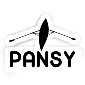 Pansy Sticker Rowboat Image