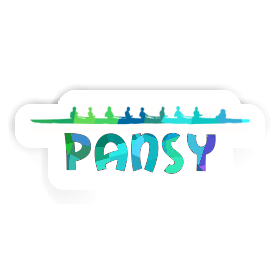 Pansy Sticker Rowboat Image