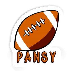 Sticker Rugby Ball Pansy Image