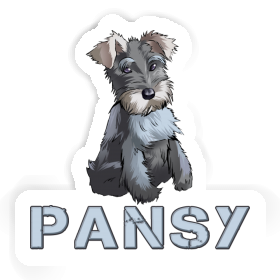 Sticker Pansy Schnauzer Image