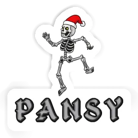 Pansy Sticker Skull Image