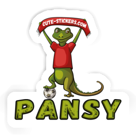 Sticker Lizard Pansy Image