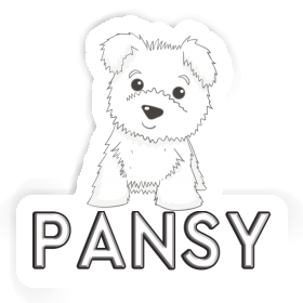 Westie Sticker Pansy Image