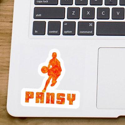 Pansy Sticker Basketballspieler Laptop Image