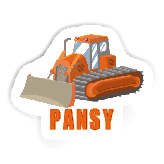 Sticker Pansy Excavator Laptop Image