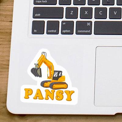 Sticker Pansy Excavator Laptop Image