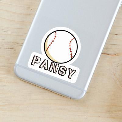 Pansy Aufkleber Baseball Ball Laptop Image